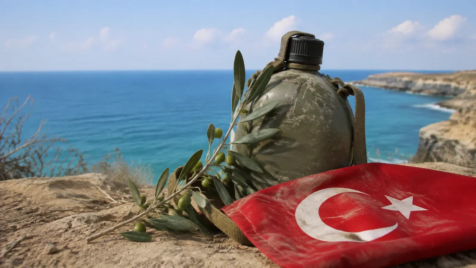 KIBRIS BARIŞ HAREKATI — Özen Şenyiğit · Yapay zekâ ile üretilmiş temsili görsel